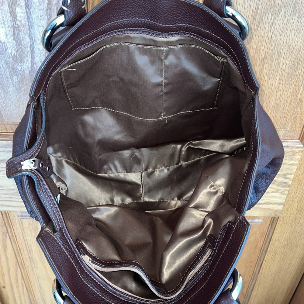 Francesco Biasia Brown Leather Tote Bag - Picture 6 of 9